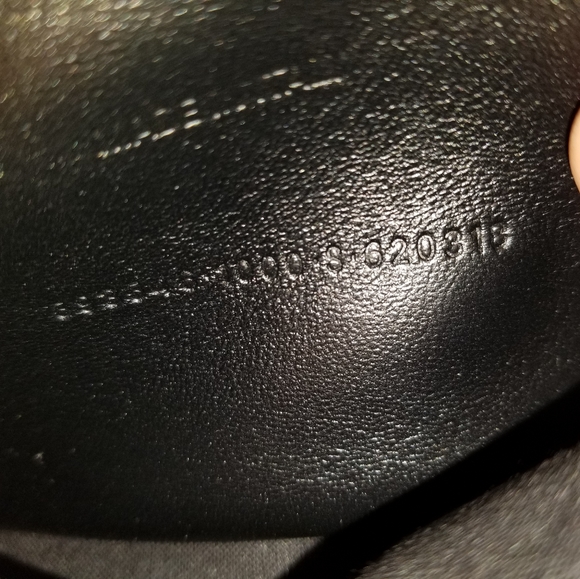 Balenciaga Small Hourglass Viper-Embossed Leather Top Handle Crossbody Bag Black - Picture 12 of 14